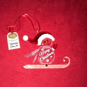 Glass Baron Swarovski Crystal Snowman Ornament!